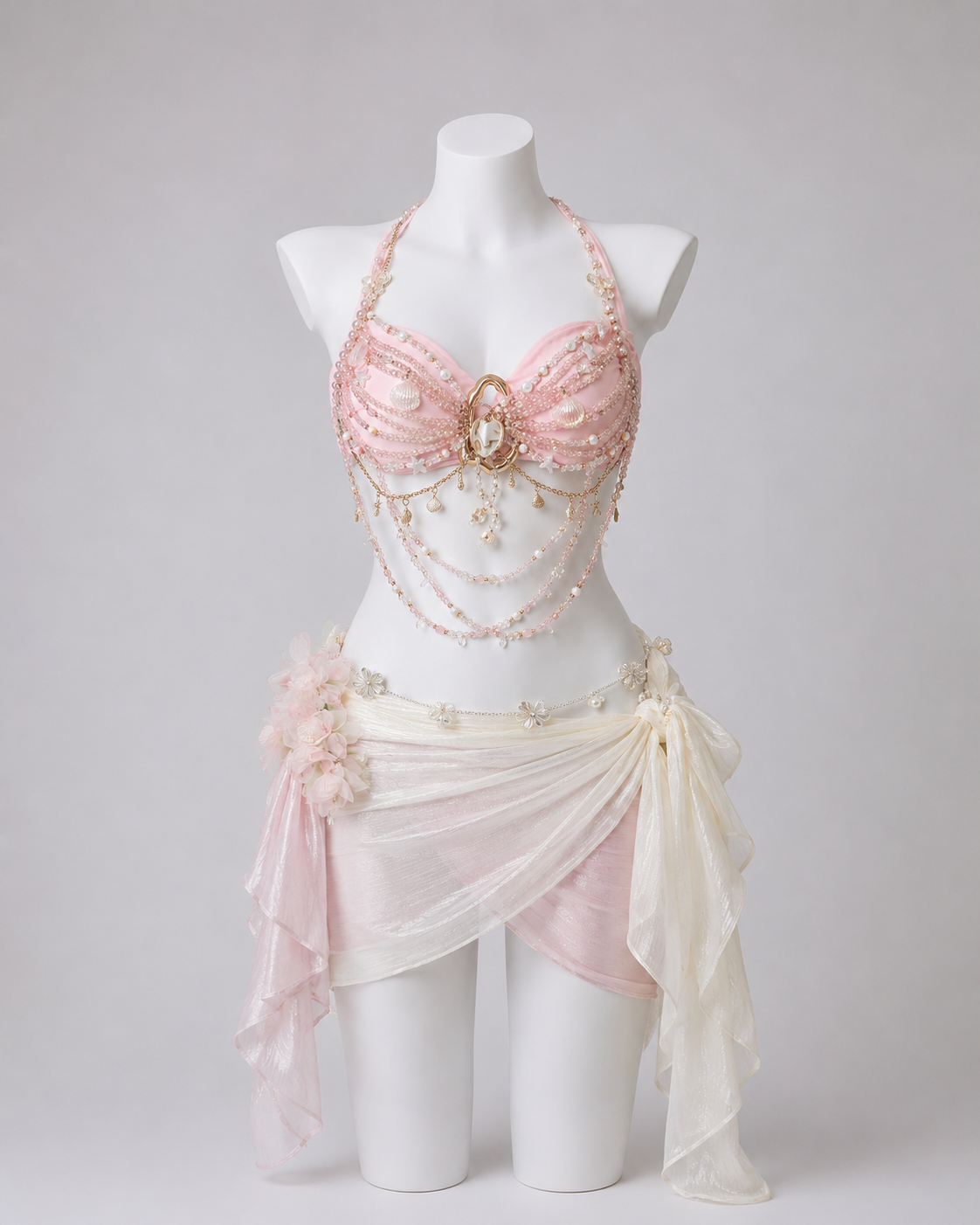 CRYSTAL-pink Festival/Party/Rave Bikini Set