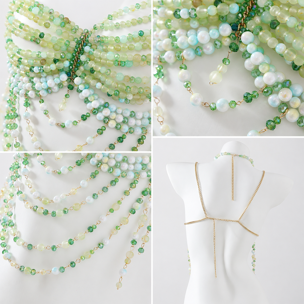 CRYSTAL-olive green Festival/Party/Rave Bikini Outfit