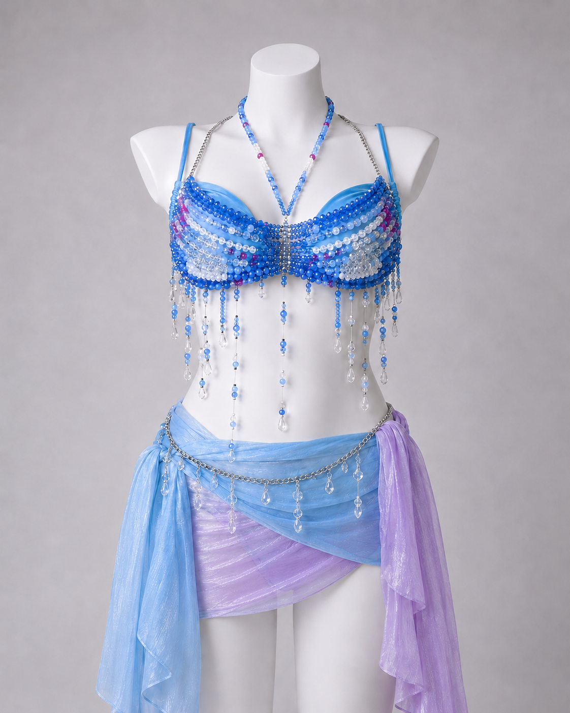 CRYSTAL-blue ocean Festival/Party/Rave Bikini Outfit