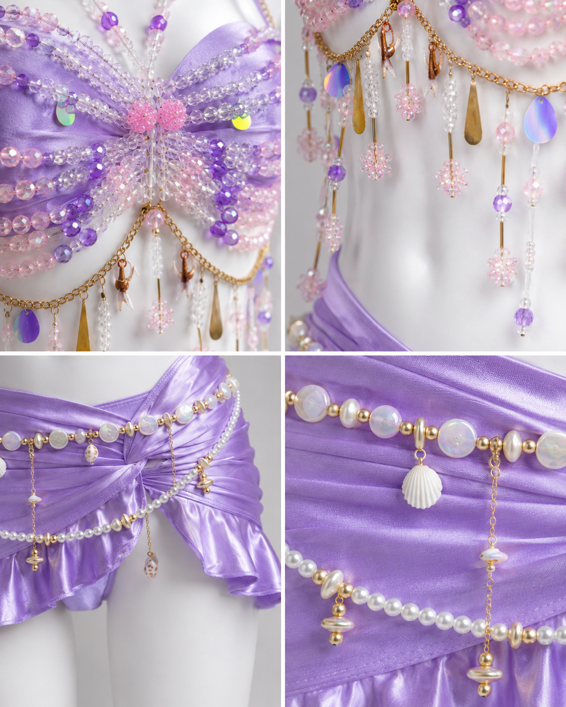 CRYSTAL-purple Festival/Party/Rave Bikini Outfit