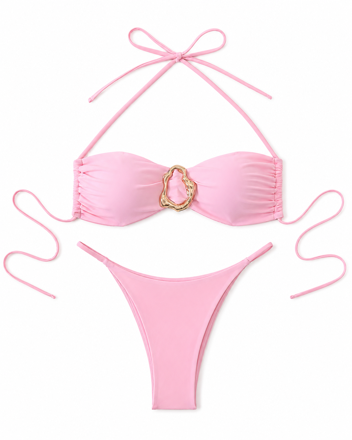 CRYSTAL-pink Festival/Party/Rave Bikini Set